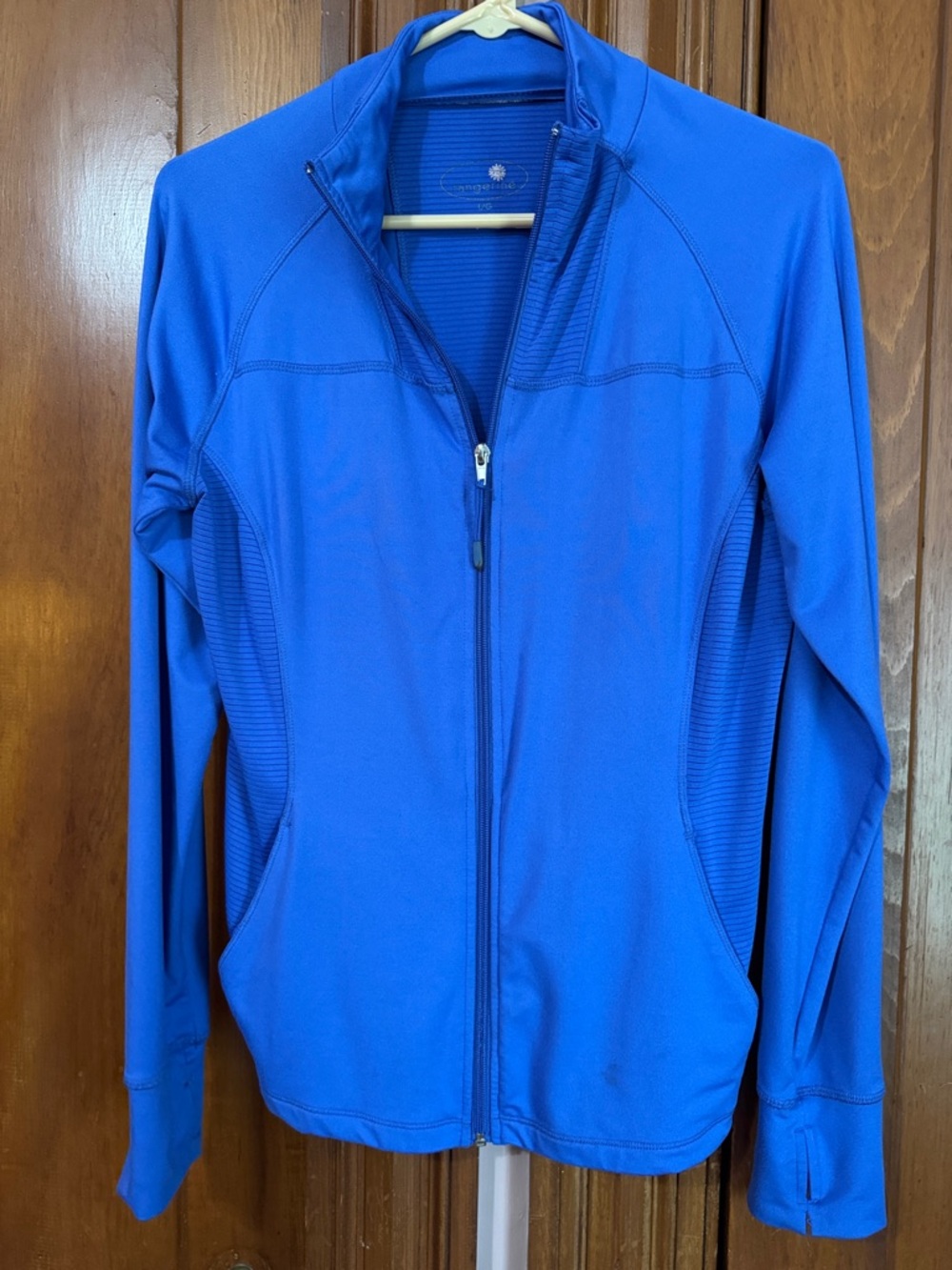 Tangerine Womens Full-Zip Utility Jacket - Bright Blue